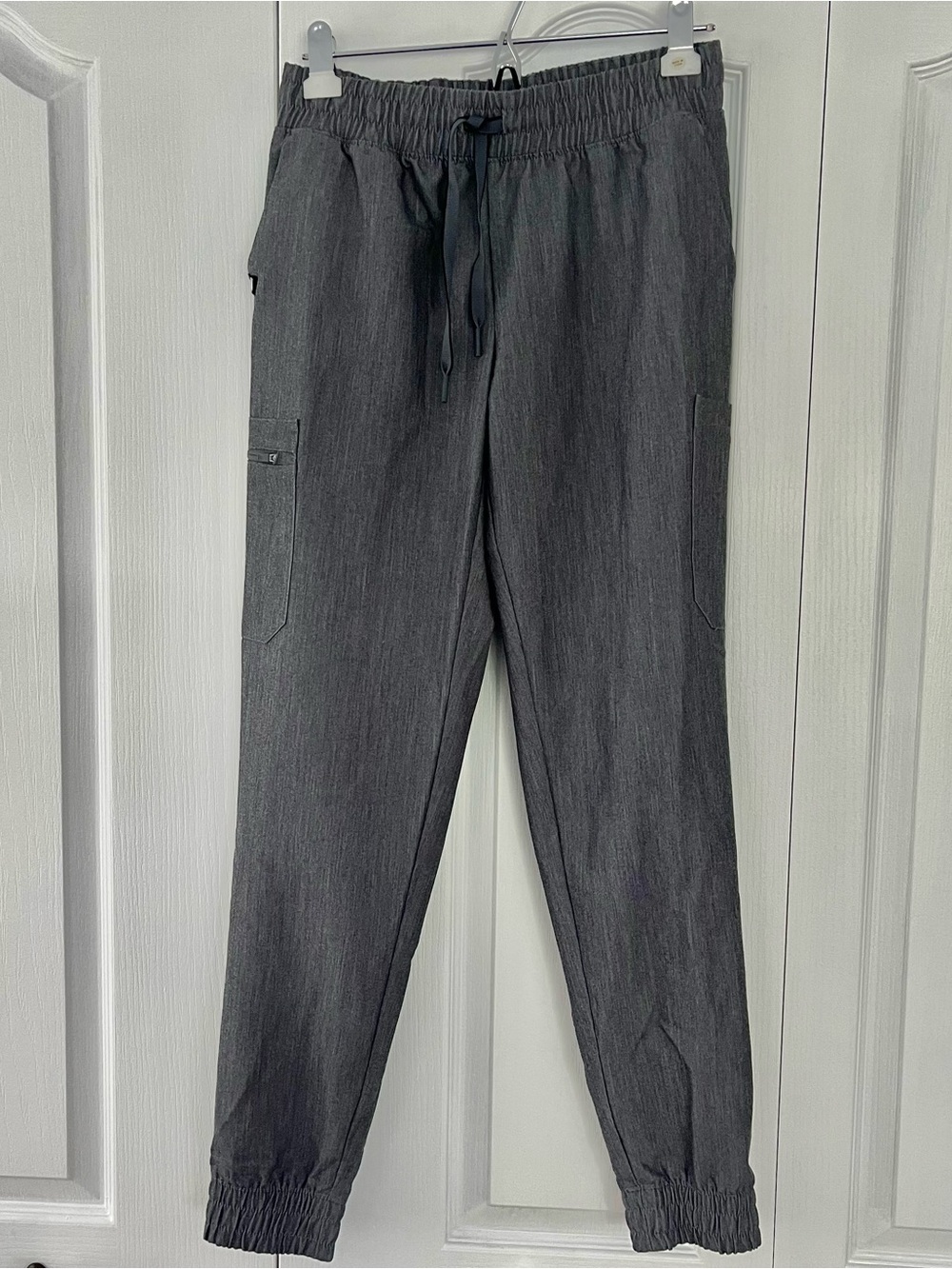 Jaanuu Pants Womens Charcoal Gray Pull On joggers. Nursing Medical Basic S Tall